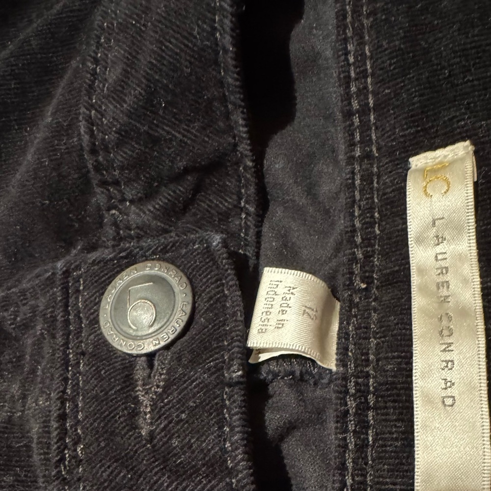 LC Lauren Conrad Women's Dark Corduroy Jeans Pants Trousers Size 12 - Picture 6 of 10